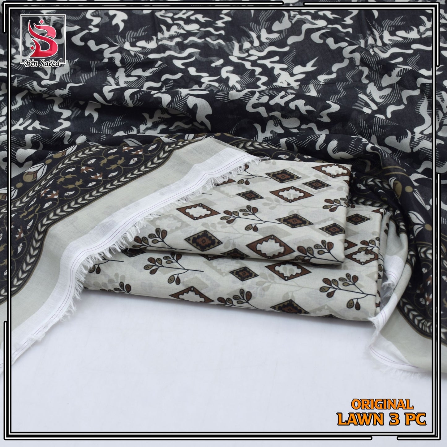 Bin Saeed Lawn 3pc