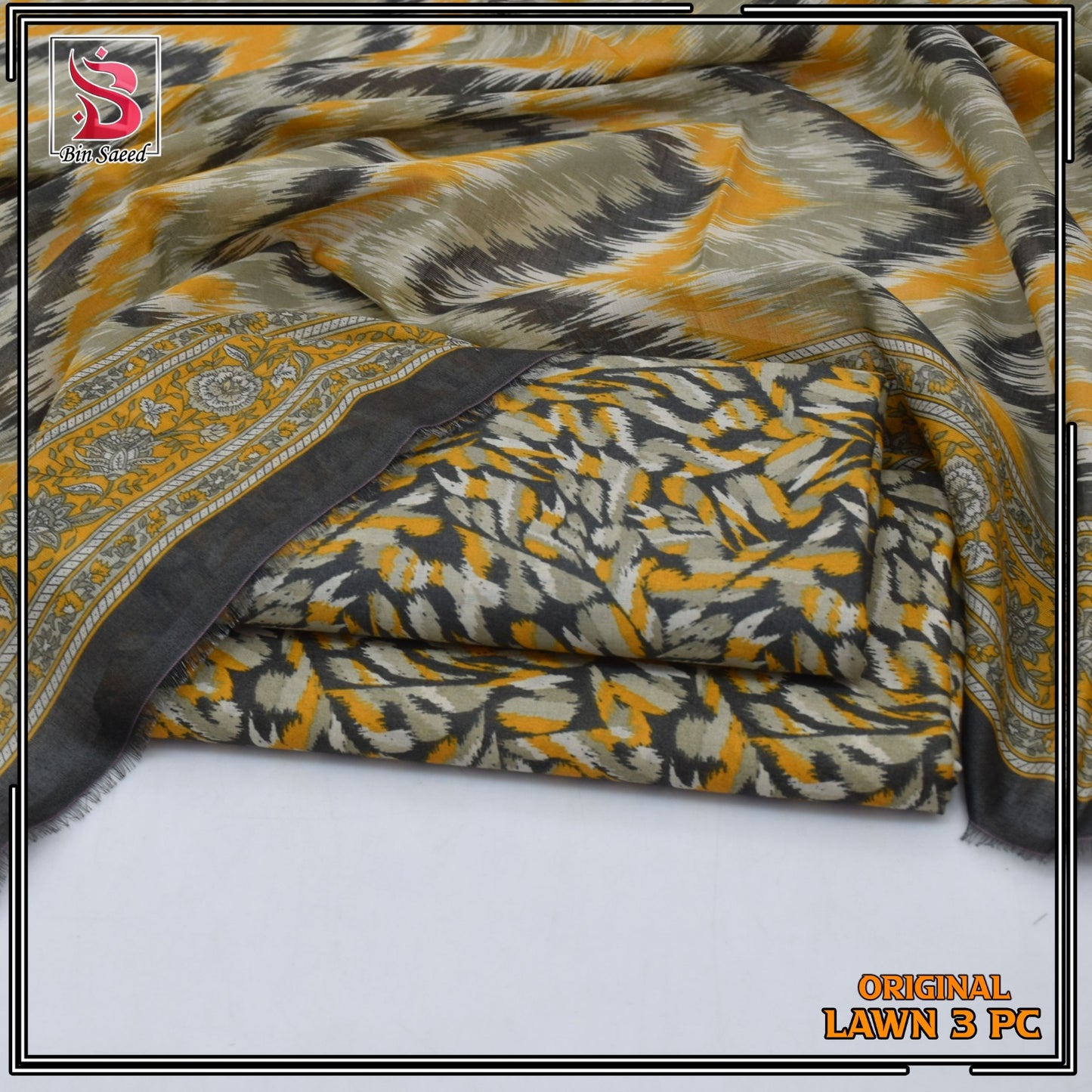 Bin Saeed Lawn 3pc