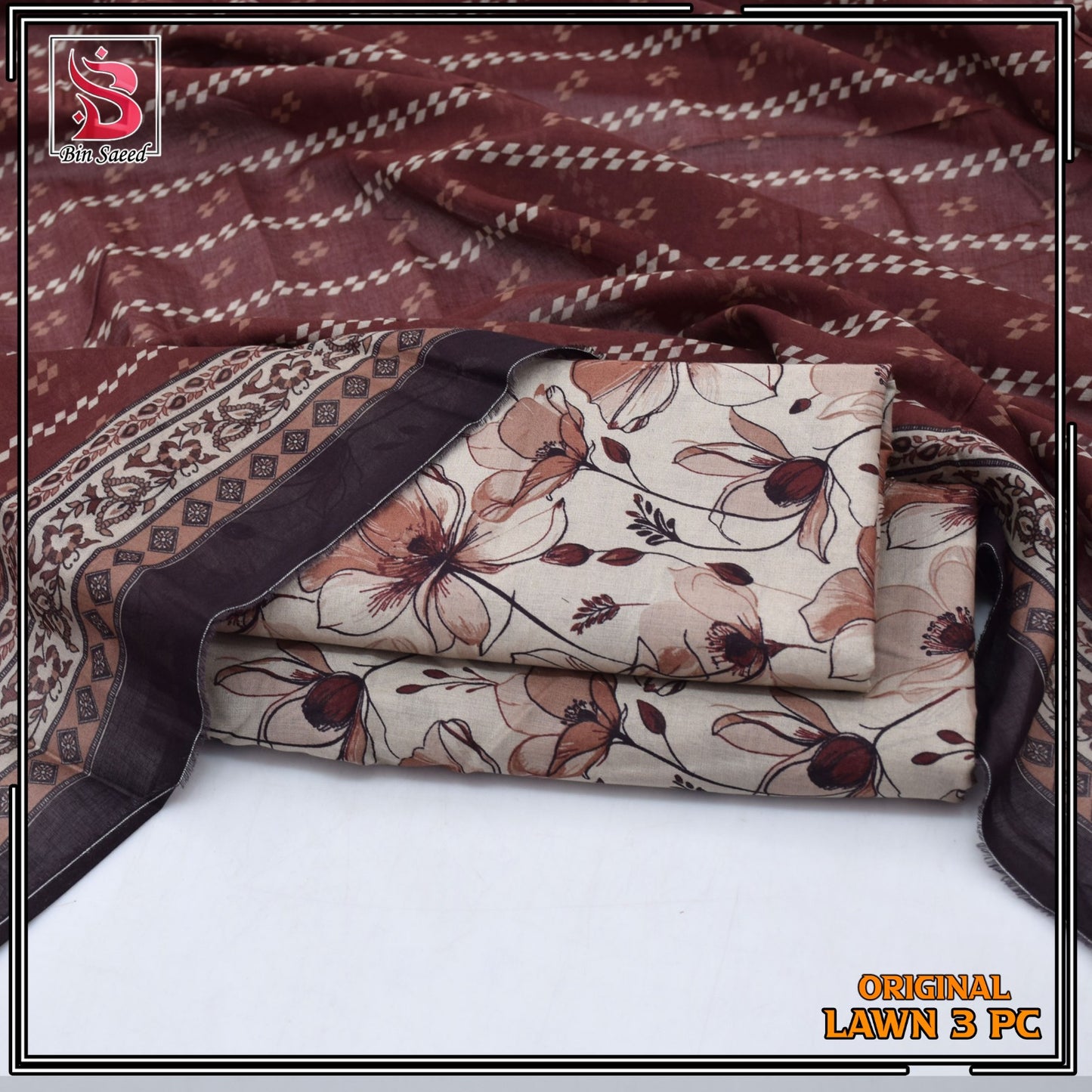 Bin Saeed Lawn 3pc