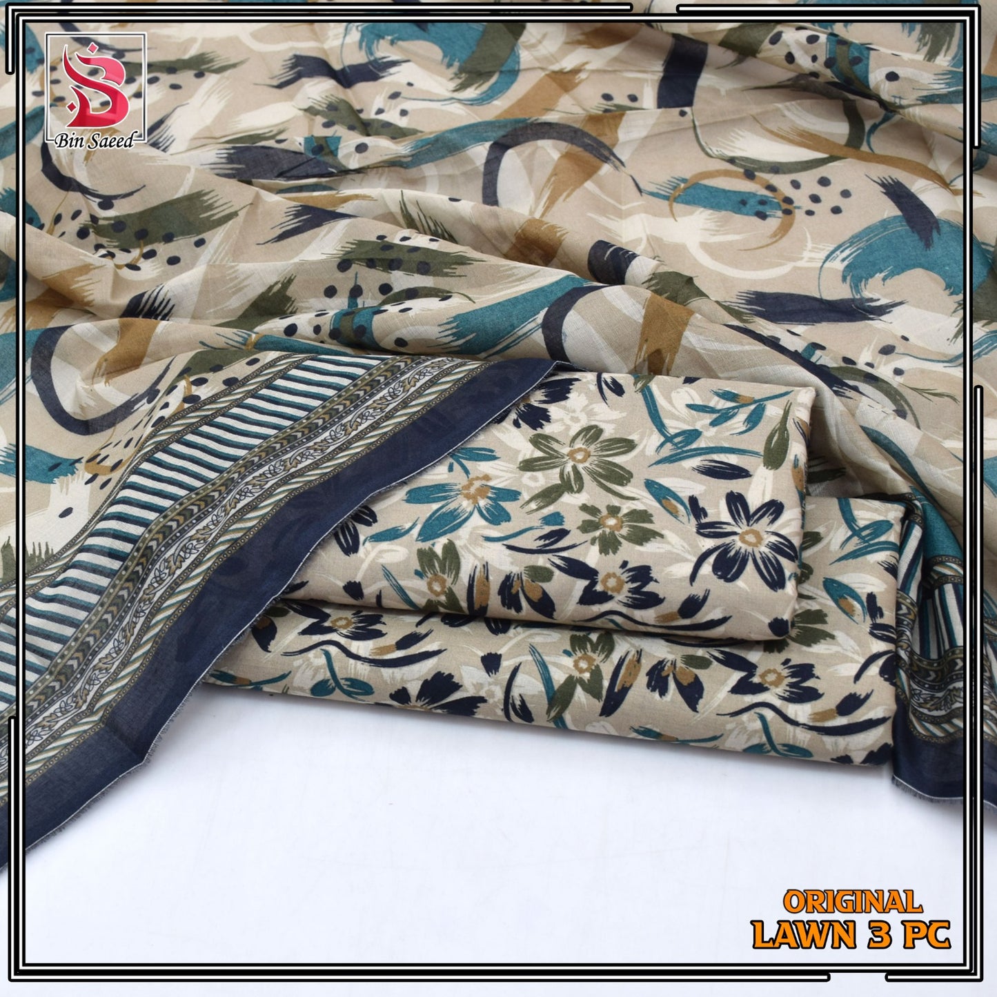 Bin Saeed Lawn 3pc