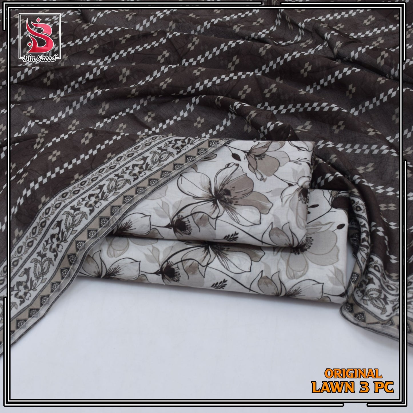 Bin Saeed Lawn 3pc