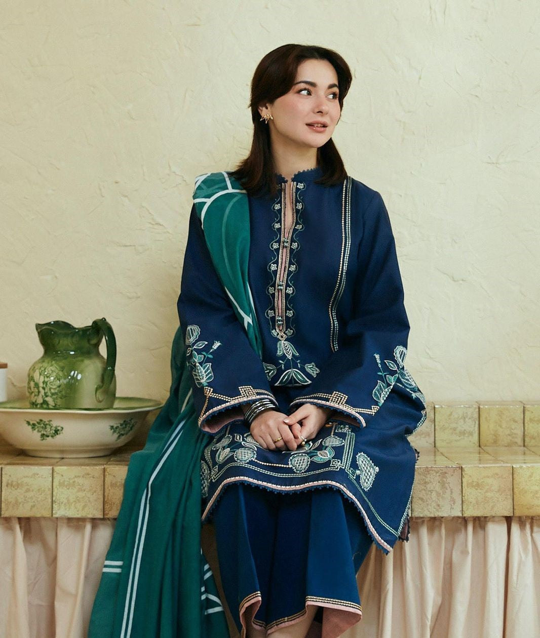 DHANAK 3PC Embroidered