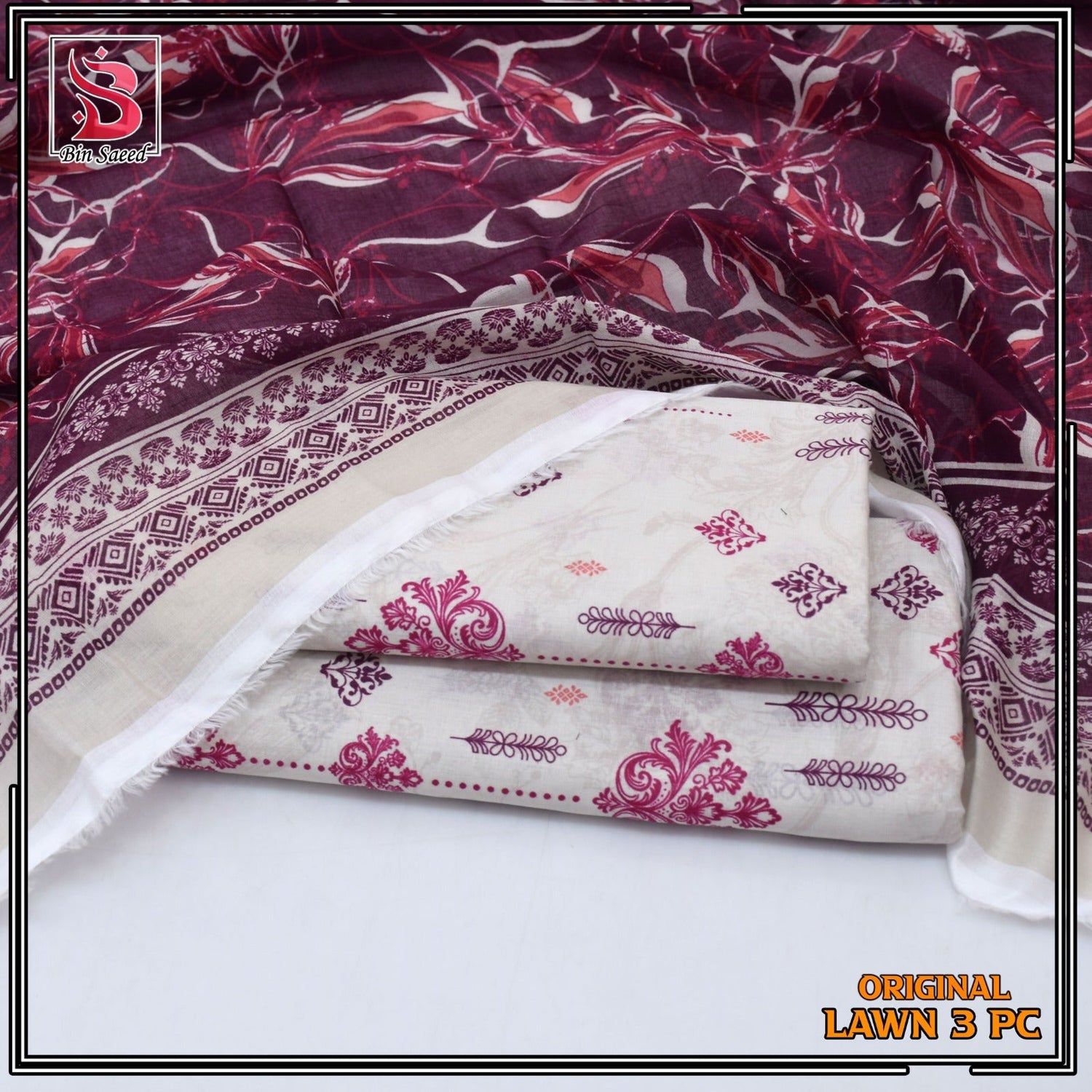 Bin Saeed Lawn 3pc