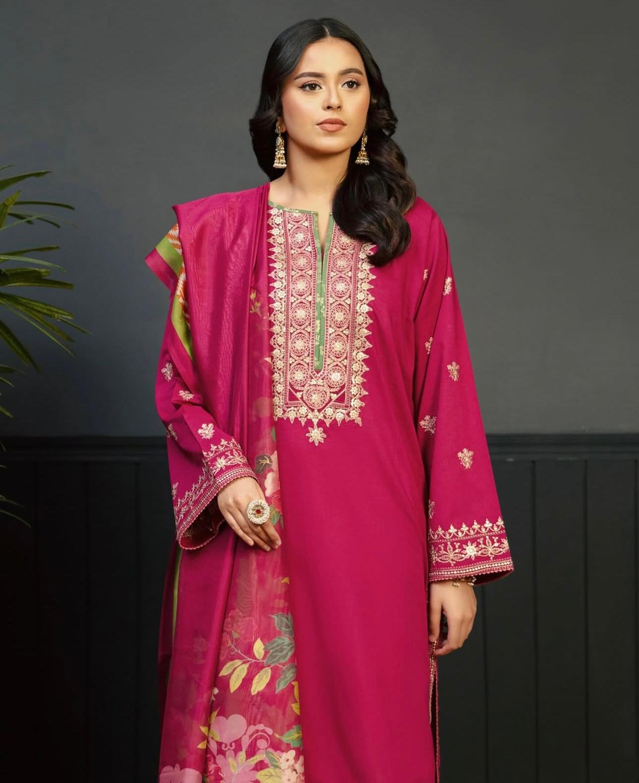 DHANAK 3PC Embroidered