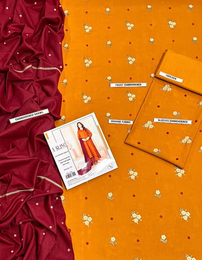 DHANAK 3PC Embroidered