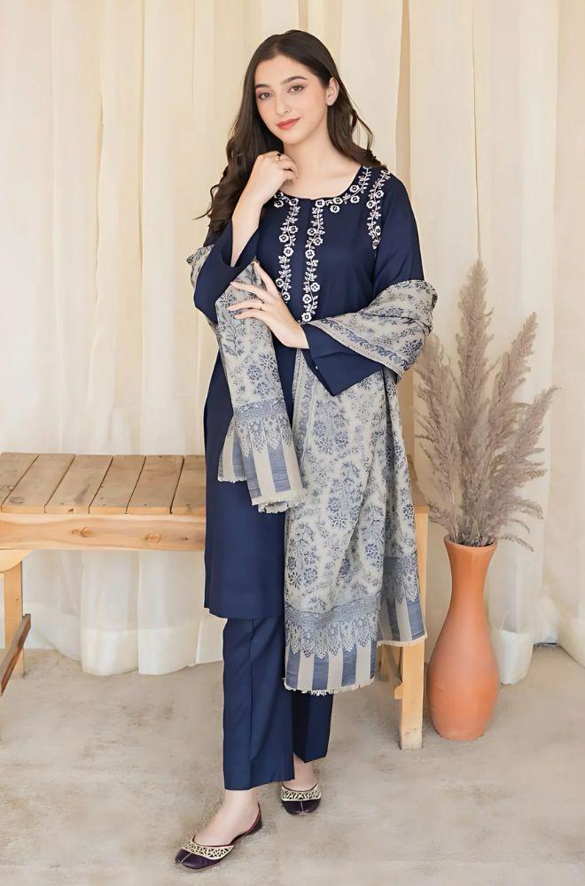 DHANAK 3PC Embroidered