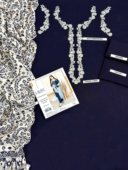 DHANAK 3PC Embroidered