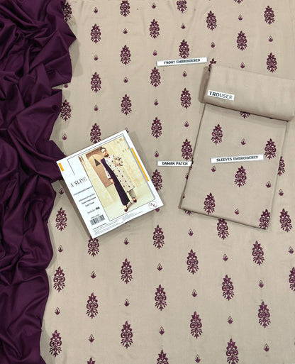 DHANAK 3PC Embroidered