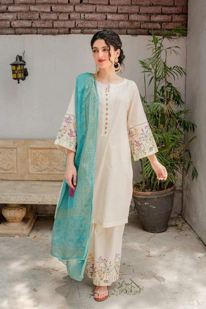 DHANAK 3PC Embroidered