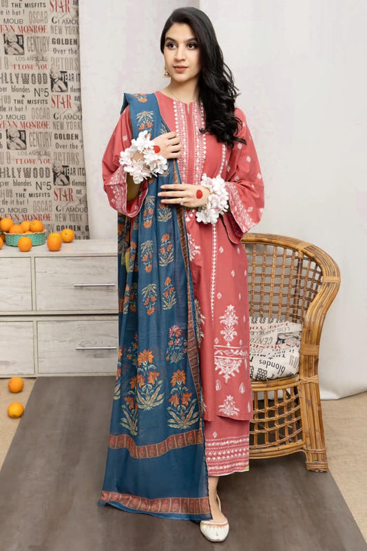 DHANAK 3PC Embroidered