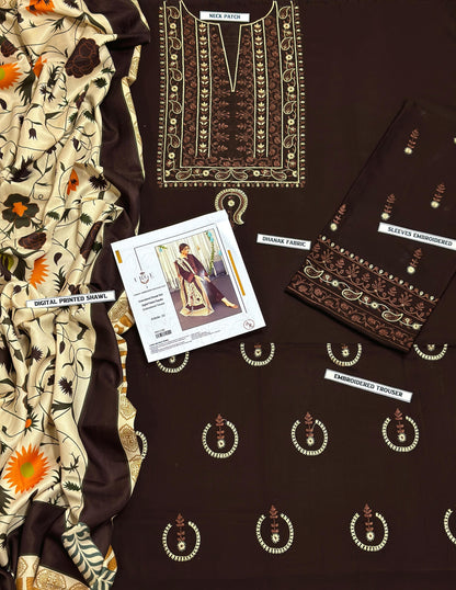 DHANAK 3PC Embroidered
