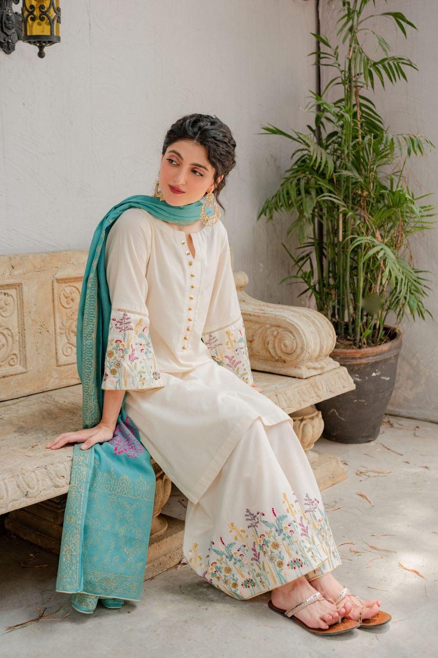 DHANAK 3PC Embroidered