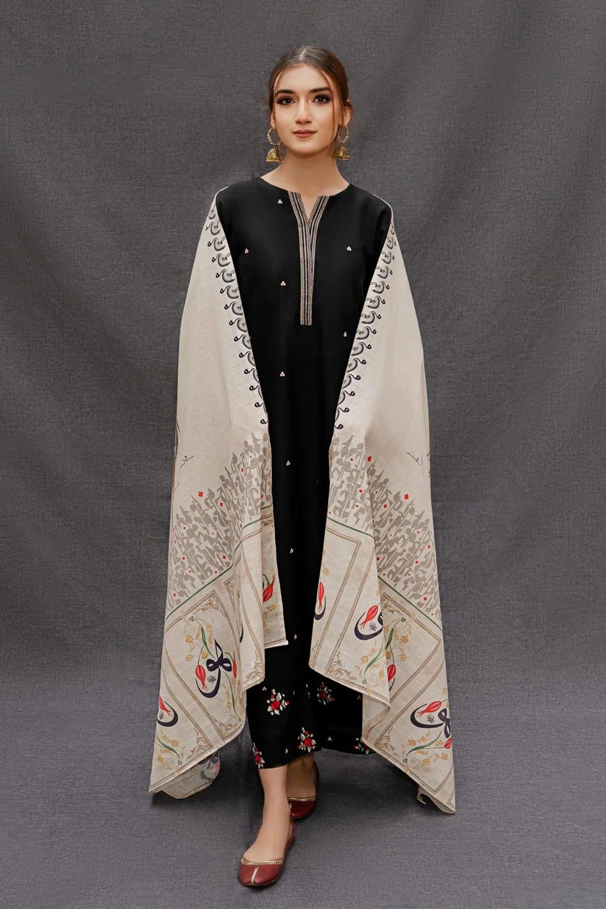 DHANAK 3PC Embroidered