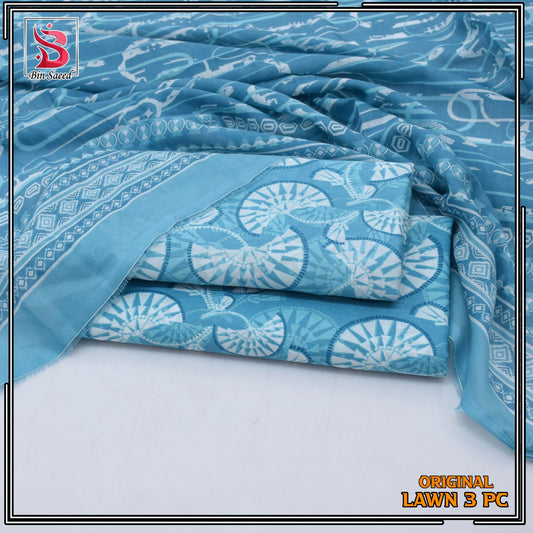 Bin Saeed Lawn 3pc