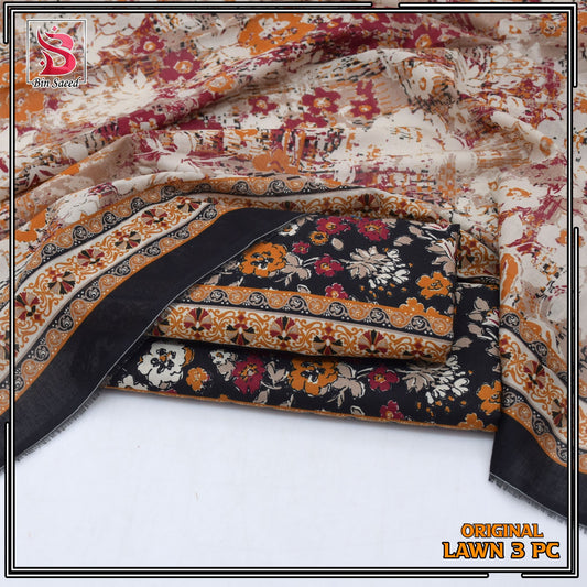 Bin Saeed Lawn 3pc