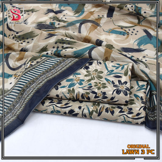 Bin Saeed Lawn 3pc