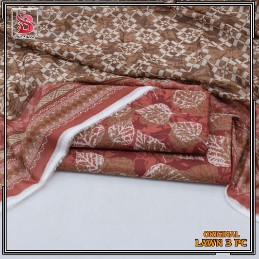 Bin Saeed Lawn 3pc